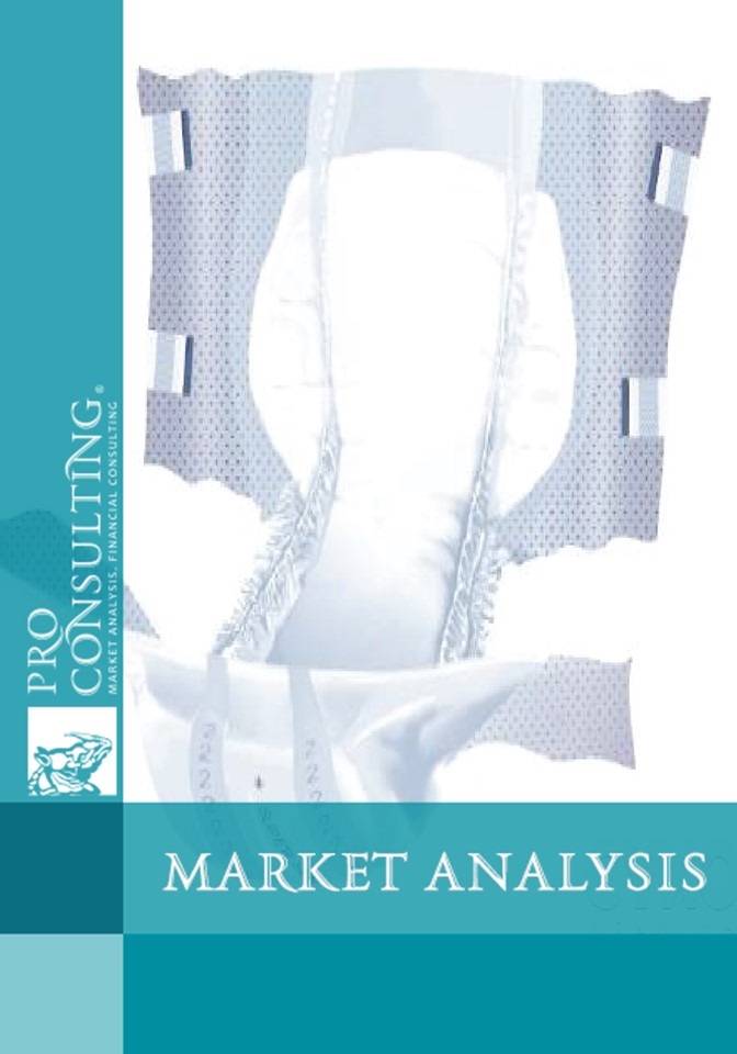 Market research report on urological diapers and swaddling bands of Ukraine.  2014